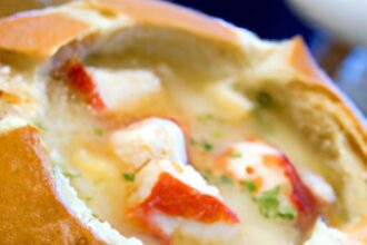 Dive Into Delight: Stuffed Seafood Soup in a Bread Bowl