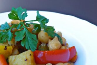 Hearty Vegetable Tagine: Sweet Potatoes & Chickpeas Delight