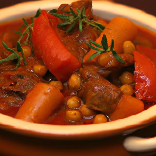 Savor Moroccan Beef Tagine: Hearty stew with Tomatoes & Onions