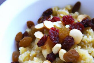Delightful Sweet Couscous with Raisins and Crunchy Almonds
