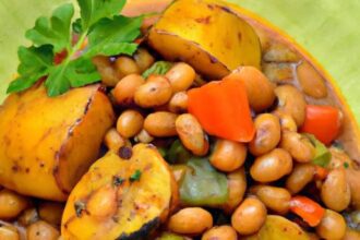Hearty Ghanaian Beans Stew with Sweet Plantains Delight