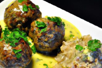 Savor Lamb Meatballs Drizzled in Golden Saffron Sauce