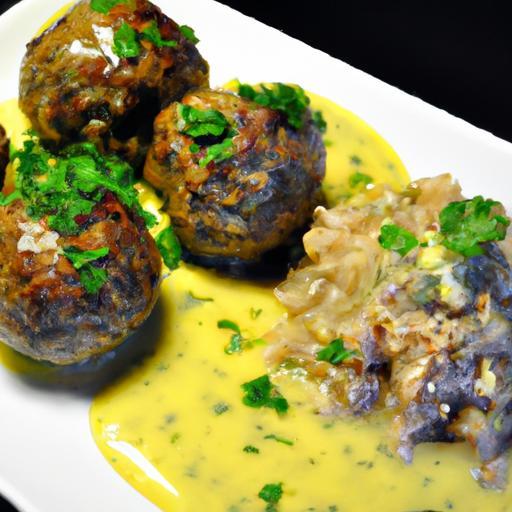 Savor Lamb Meatballs Drizzled in Golden Saffron Sauce