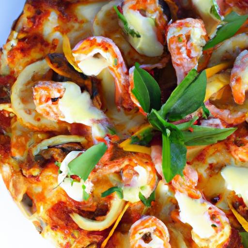 Savor the Flavor: Pizza with Prawns and Garlic Delight
