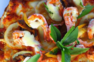 Savor the Flavor: Pizza with Prawns and Garlic Delight