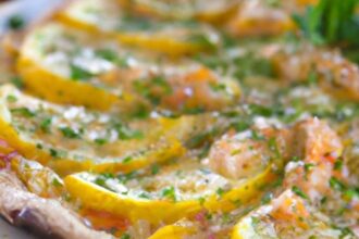 Savor the Flavor: Pizza Topped with Prawns and Garlic