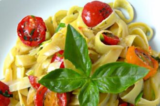 Bright & Fresh: Spaghetti with Pesto and Cherry Tomatoes