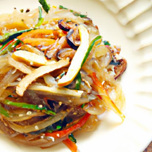 Beoseot Japchae:‌ Exploring the Magic of Mushroom Glass‍ noodles