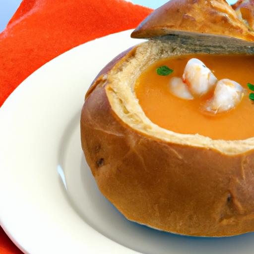 Bountiful Bliss: ⁤Stuffed⁢ Seafood Soup in a Bread ⁢Bowl