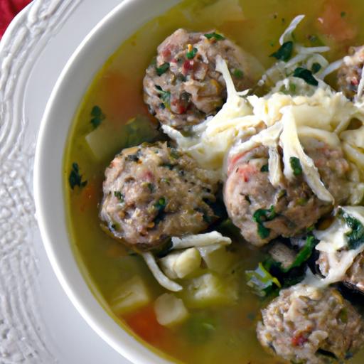 Savor Authentic Italian Wedding soup with Savory Meatballs