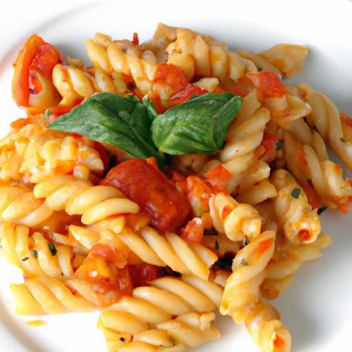 Twist into Flavor: Fusilli with Fresh Tomato & Basil Bliss