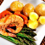 Surf & Turf Delight: Steak with Shrimp and Garlic Potatoes