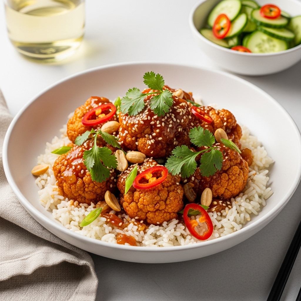 crispy Kung Pao cauliflower