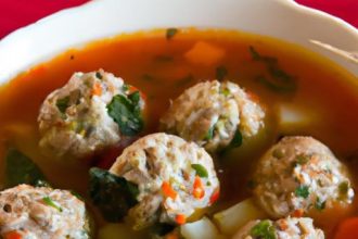 Hearty Italian Wedding Soup with Savory Meatballs Recipe