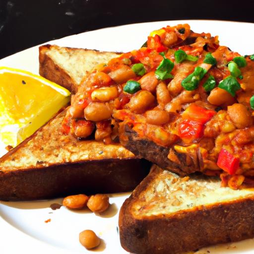 Cheesy Masala‍ Beans on Toast: A Flavorful Indian Breakfast